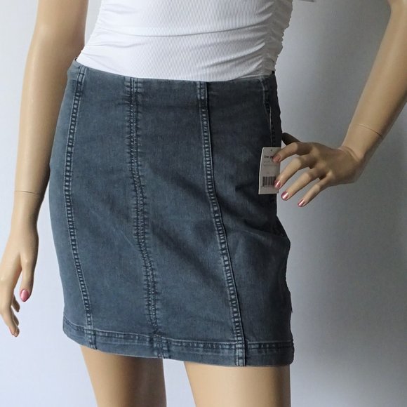 Free People Dresses & Skirts - Free People Denim Modern Femme Stretch Skirt NWT